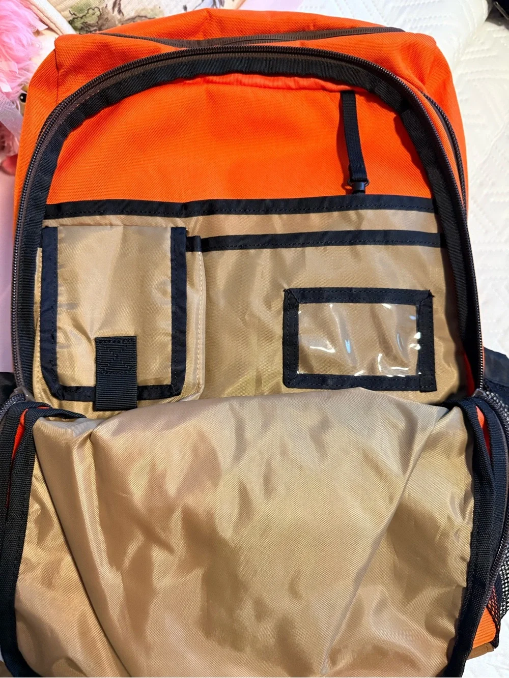 Kavu Orange Daypack with Tan Webbing